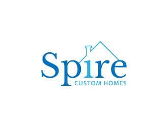 Spire Custom Homes logo design by hwkomp