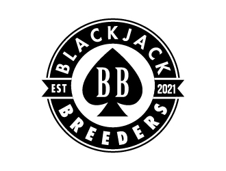 Blackjack Breeders logo design by pilKB
