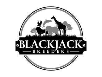 Blackjack Breeders logo design by Erasedink