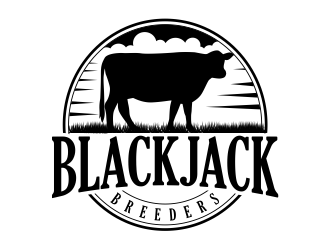 Blackjack Breeders logo design by mutafailan