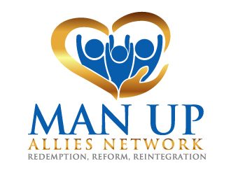 MAN UP ALLIES NETWORK ( Redemption. Reform. Reintegration) logo design by ElonStark