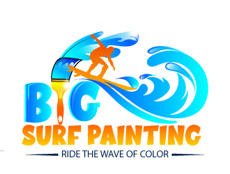 Big Surf Painting logo design by LogoQueen
