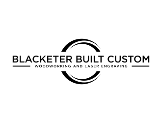 Blacketer Built Custom Woodworking and laser Engraving logo design by p0peye