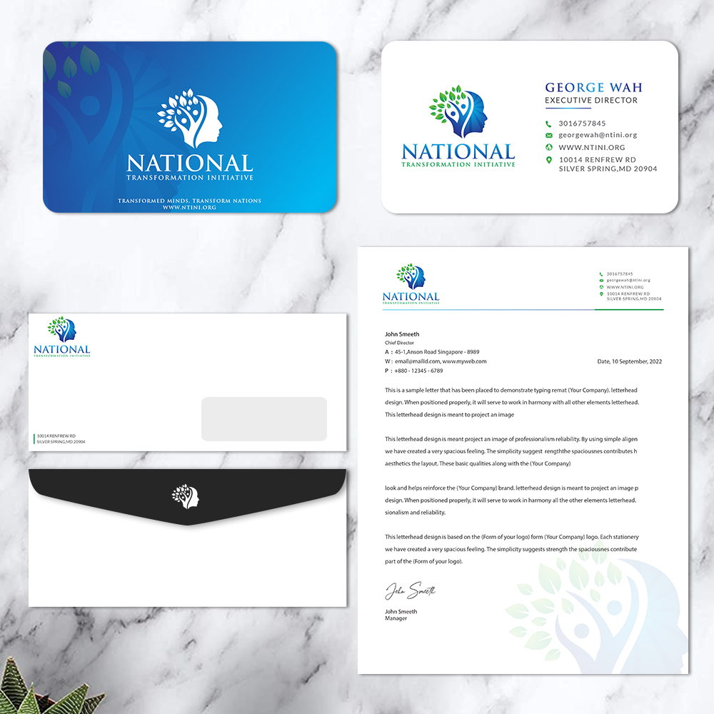 NATIONAL TRANSFORMATION INITIATIVE  logo design by Niqnish