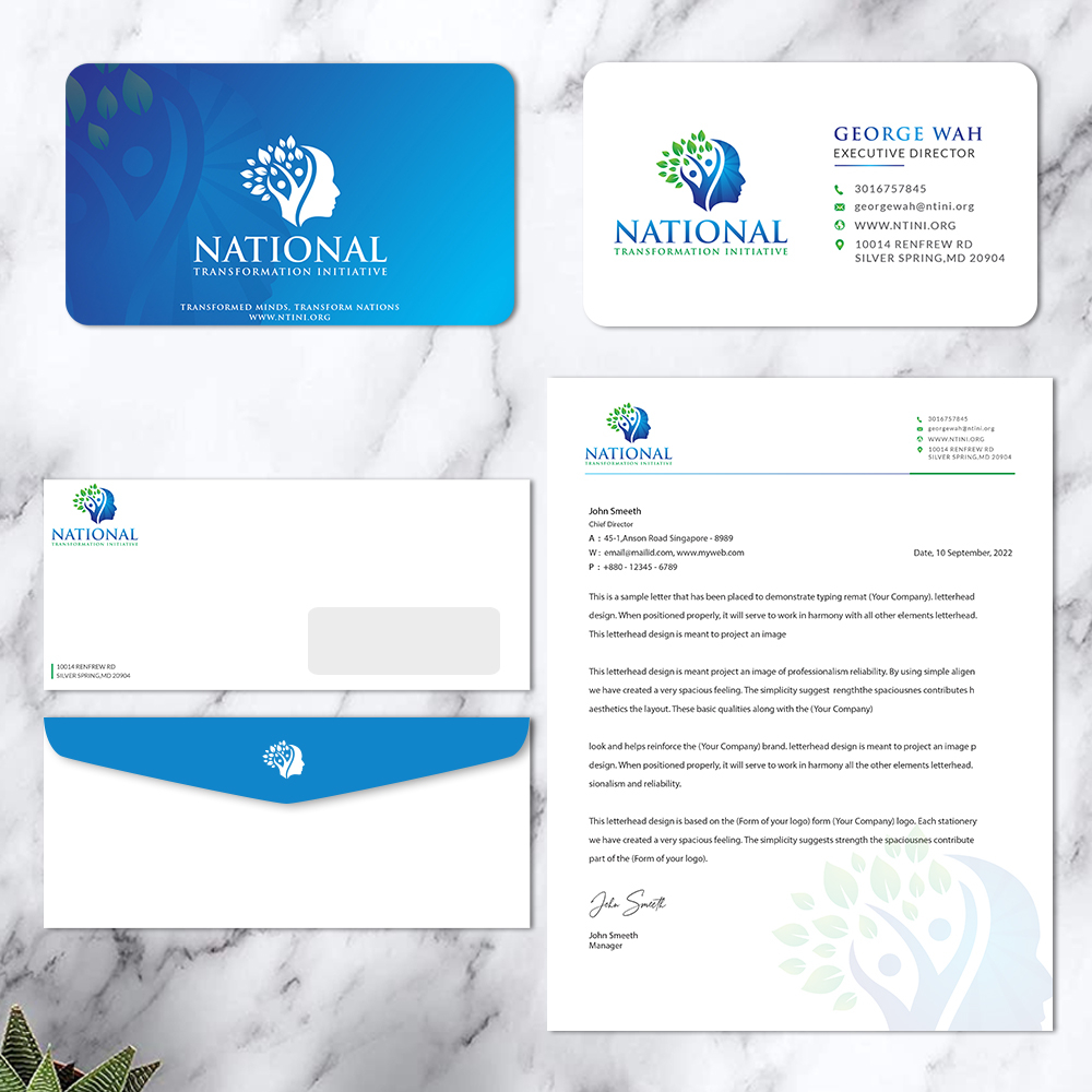 NATIONAL TRANSFORMATION INITIATIVE  logo design by Niqnish