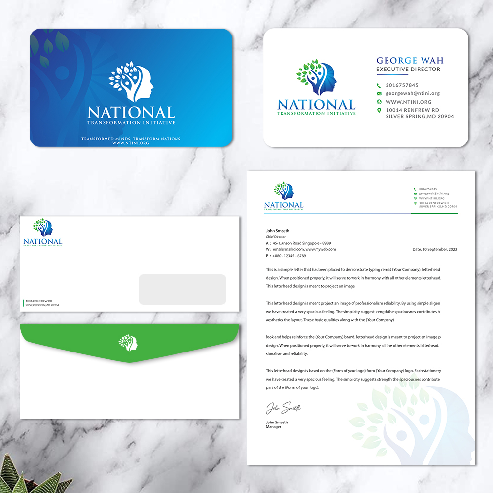 NATIONAL TRANSFORMATION INITIATIVE  logo design by Niqnish