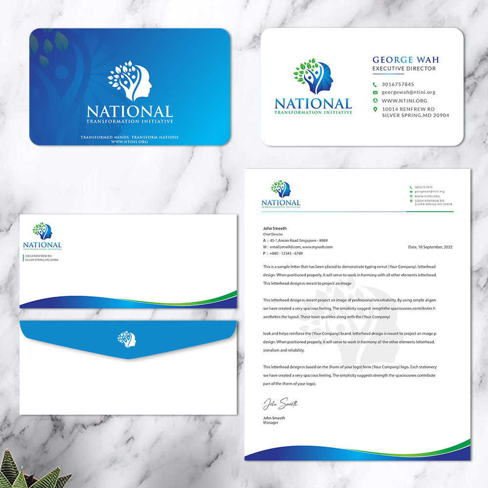 NATIONAL TRANSFORMATION INITIATIVE  logo design by Niqnish