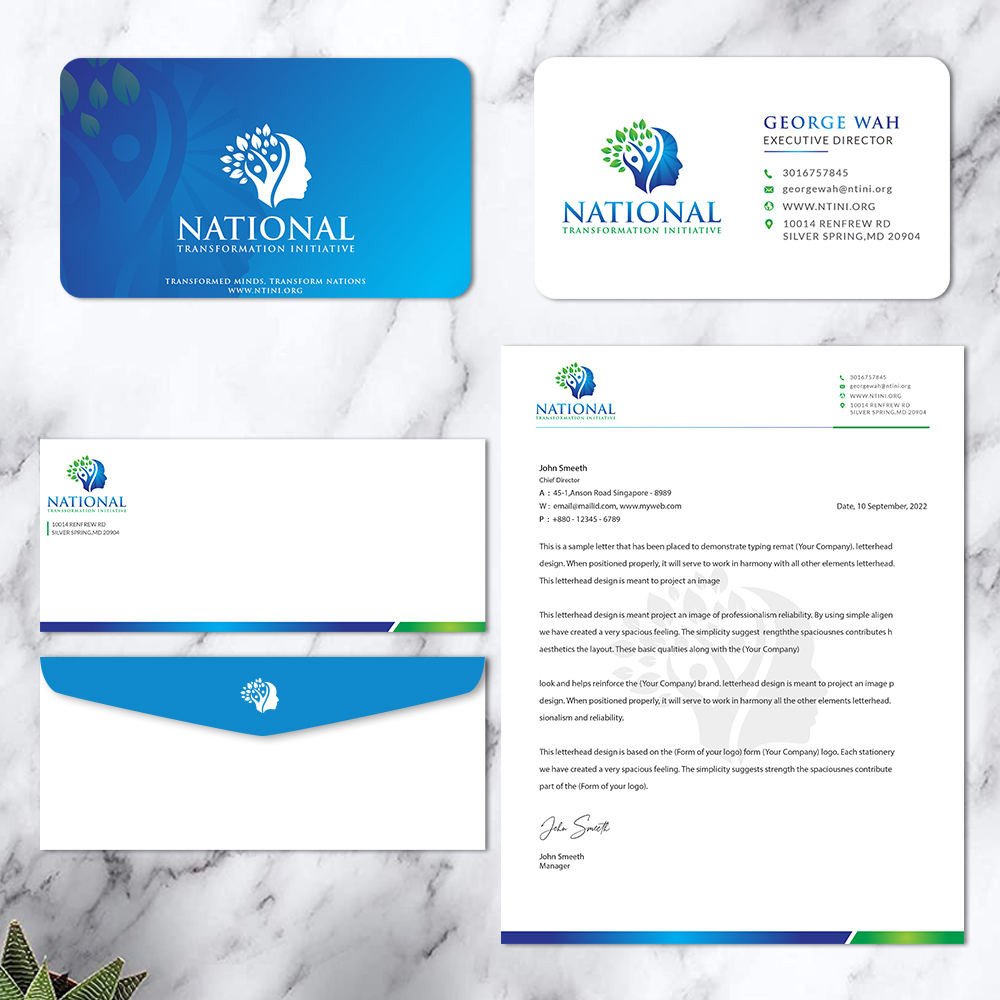 NATIONAL TRANSFORMATION INITIATIVE  logo design by Niqnish