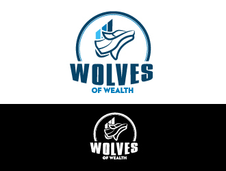 Wolves Of Wealth  logo design by fawadyk