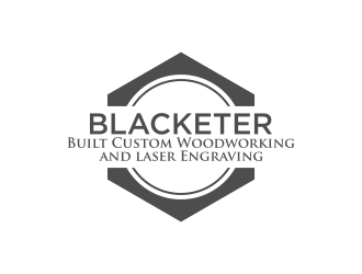 Blacketer Built Custom Woodworking and laser Engraving logo design by Purwoko21