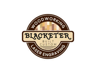 Blacketer Built Custom Woodworking and laser Engraving logo design by Msinur
