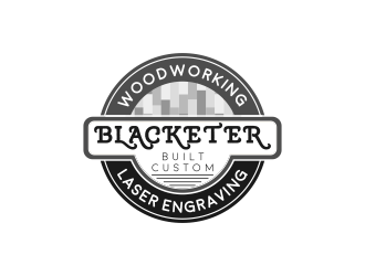 Blacketer Built Custom Woodworking and laser Engraving logo design by Msinur