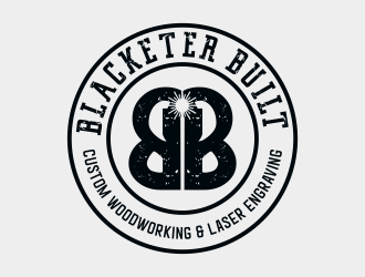 Blacketer Built Custom Woodworking and laser Engraving logo design by hidro
