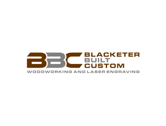 Blacketer Built Custom Woodworking and laser Engraving logo design by Artomoro