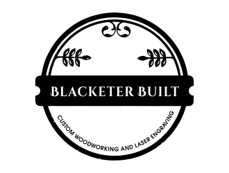 Blacketer Built Custom Woodworking and laser Engraving logo design by JessicaLopes