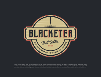 Blacketer Built Custom Woodworking and laser Engraving logo design by ngattboy