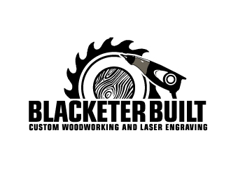 Blacketer Built Custom Woodworking and laser Engraving logo design by ElonStark