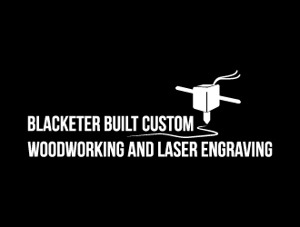 Blacketer Built Custom Woodworking and laser Engraving logo design by pilKB