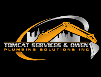 TomCat Services & Owen Plumbing Solutions, Inc. logo design by gearfx