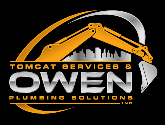 TomCat Services & Owen Plumbing Solutions, Inc. logo design by gearfx
