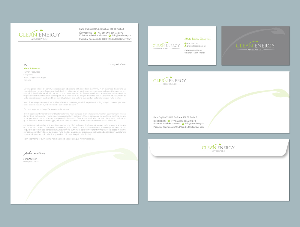 Clean Energy Advisory s.r.o. logo design by Boomstudioz