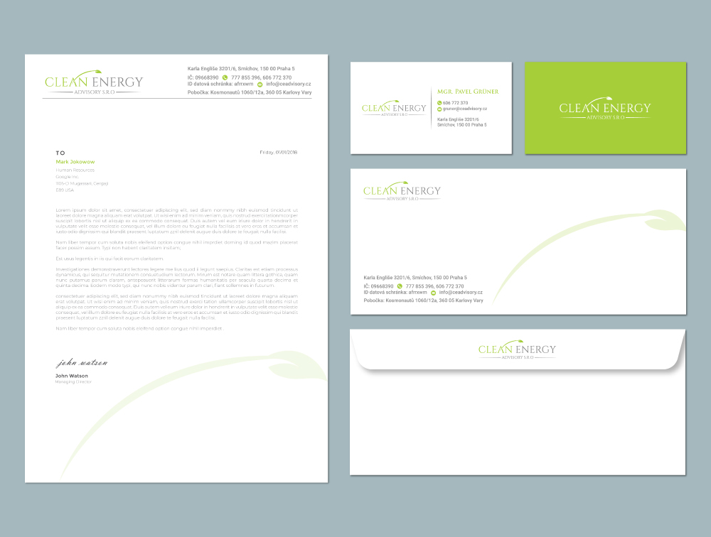 Clean Energy Advisory s.r.o. logo design by Boomstudioz