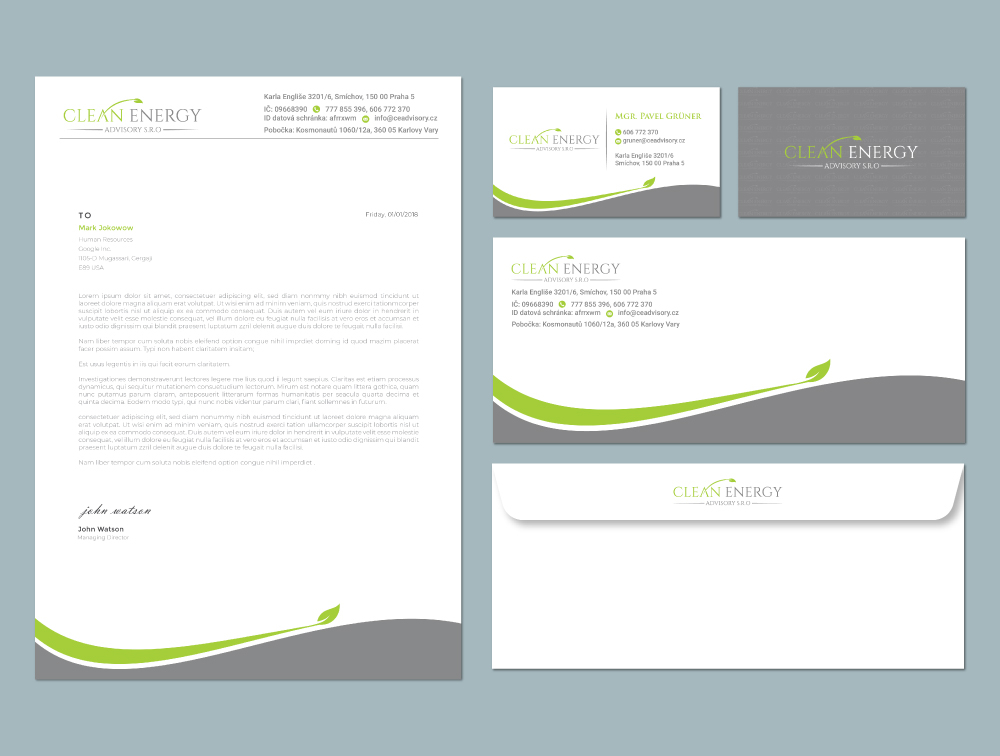 Clean Energy Advisory s.r.o. logo design by Boomstudioz