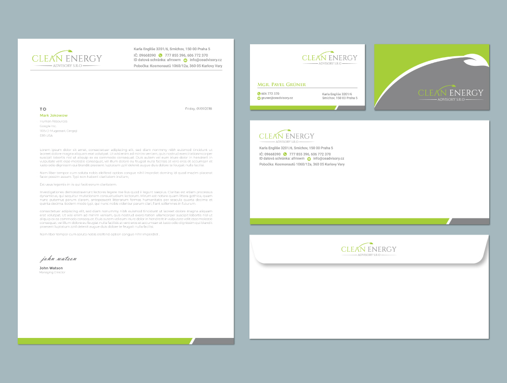 Clean Energy Advisory s.r.o. logo design by Boomstudioz