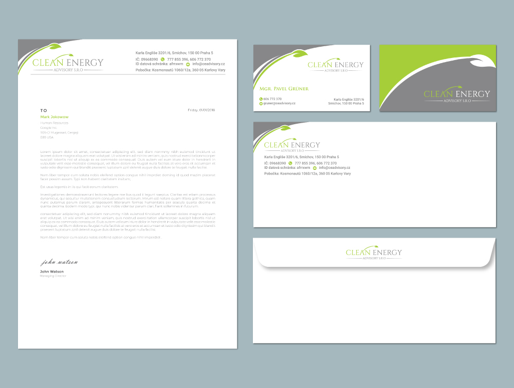 Clean Energy Advisory s.r.o. logo design by Boomstudioz