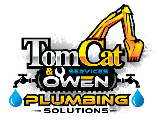 TomCat Services & Owen Plumbing Solutions, Inc. logo design by REDCROW