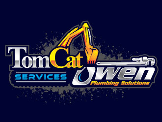 TomCat Services & Owen Plumbing Solutions, Inc. logo design by REDCROW