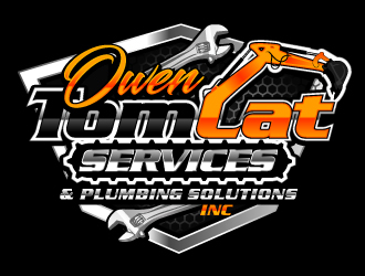 TomCat Services & Owen Plumbing Solutions, Inc. logo design by aRBy