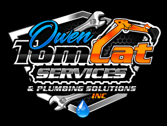 TomCat Services & Owen Plumbing Solutions, Inc. logo design by aRBy