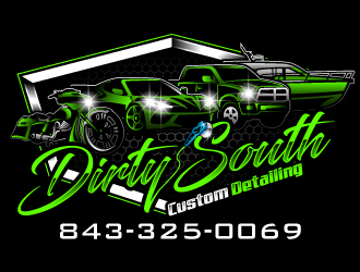 Dirty South Custom Detailing logo design by Suvendu