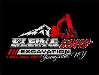 Klein & sons Excavation logo design by hidro