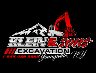Klein & sons Excavation logo design by hidro