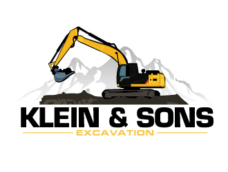 Klein & sons Excavation logo design by ElonStark