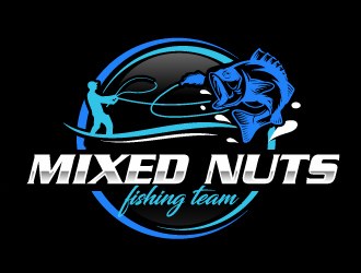 Mixed nuts fishing team logo design by ElonStark