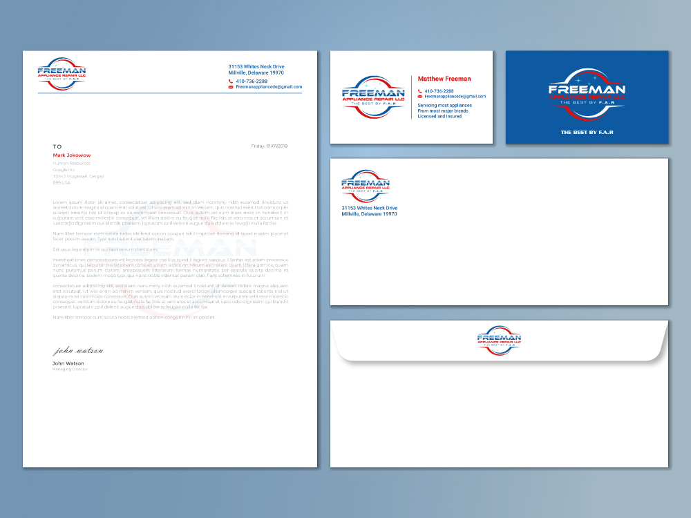 Freeman Appliance Repair LLC logo design by Boomstudioz