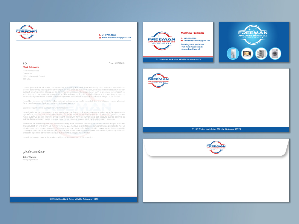 Freeman Appliance Repair LLC logo design by Boomstudioz