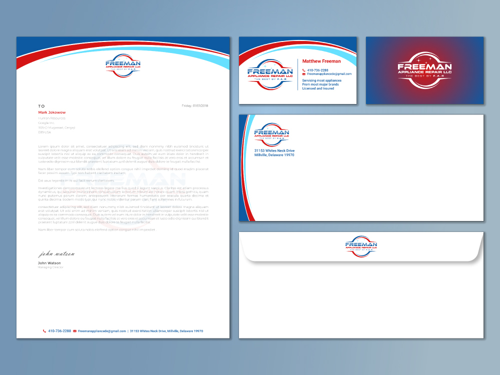 Freeman Appliance Repair LLC logo design by Boomstudioz