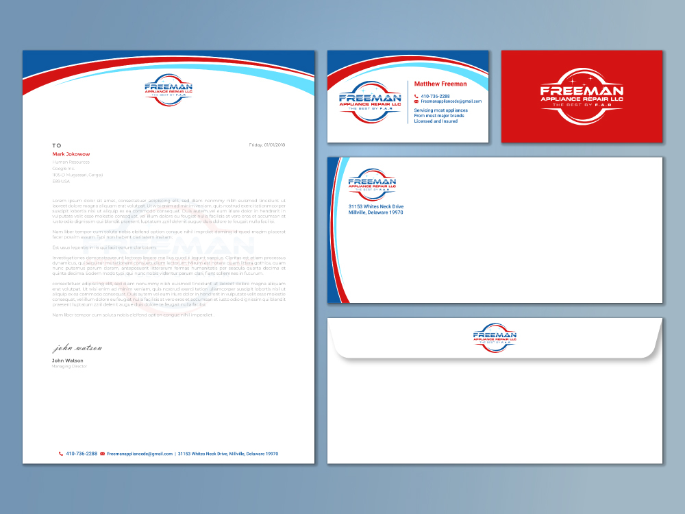 Freeman Appliance Repair LLC logo design by Boomstudioz