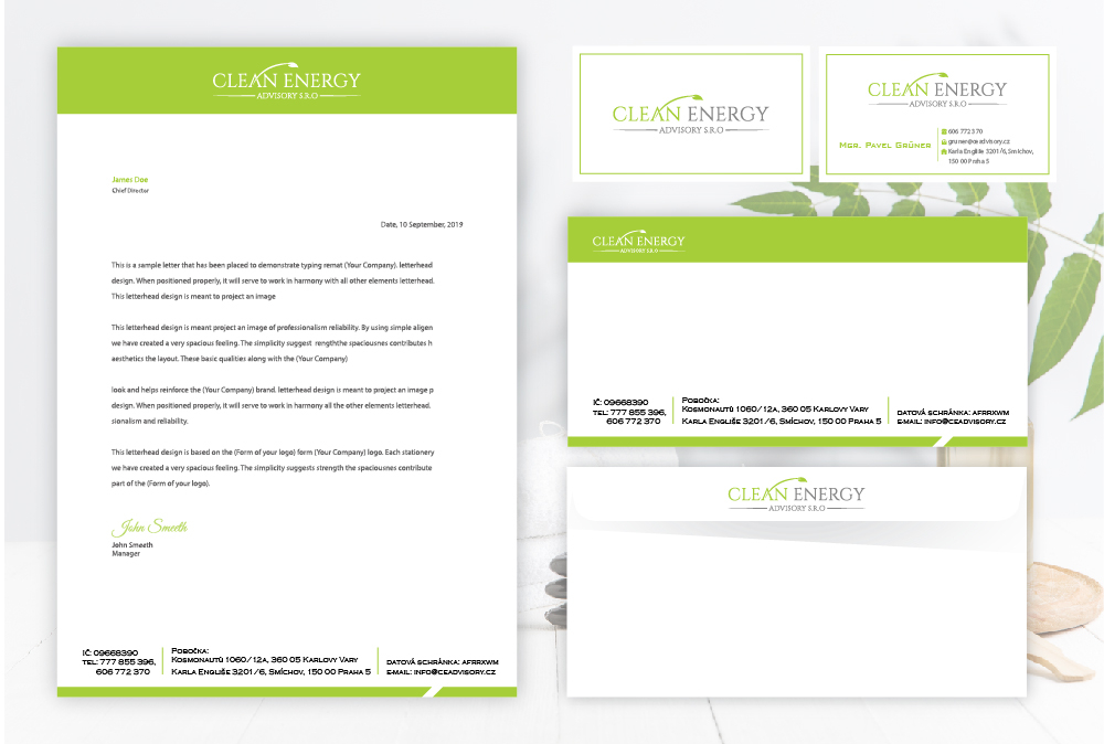 Clean Energy Advisory s.r.o. logo design by Sofia Shakir