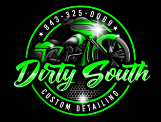 Dirty South Custom Detailing logo design by DreamLogoDesign