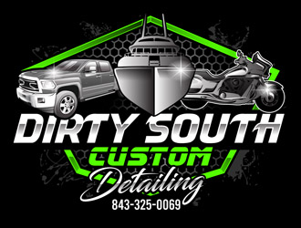 Dirty South Custom Detailing logo design by DreamLogoDesign