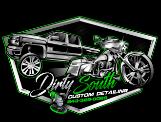 Dirty South Custom Detailing logo design by Suvendu