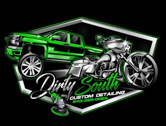 Dirty South Custom Detailing logo design by Suvendu