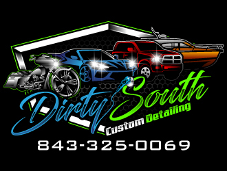 Dirty South Custom Detailing logo design by Suvendu