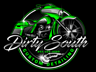 Dirty South Custom Detailing logo design by DreamLogoDesign