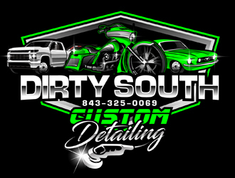 Dirty South Custom Detailing logo design by DreamLogoDesign